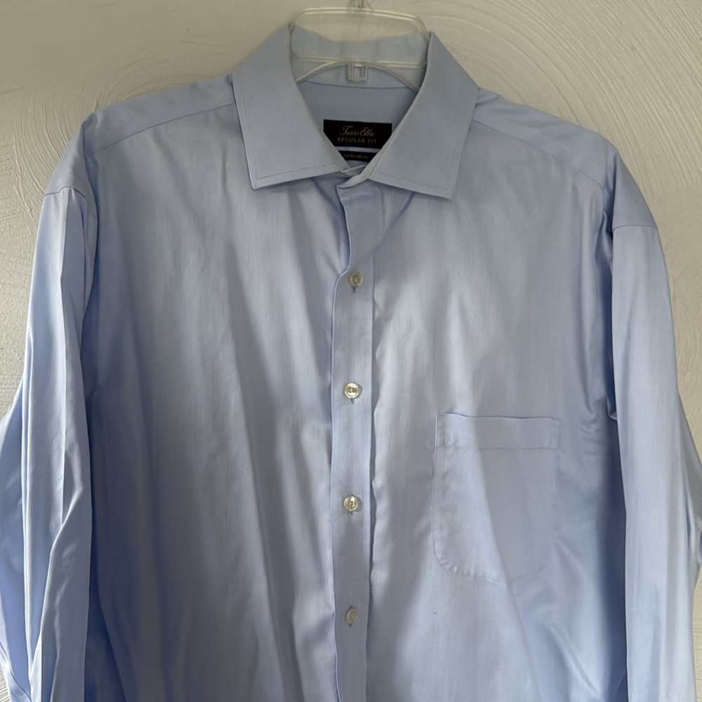 Light-blue French-cuff Dress Shirt by Tasso Elba